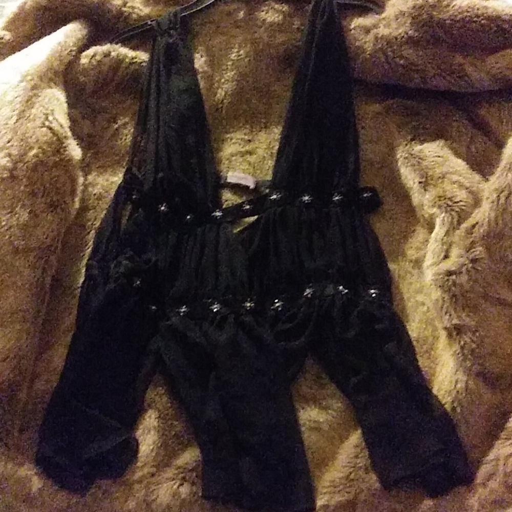 Victoria's Secret black baby doll lingerie